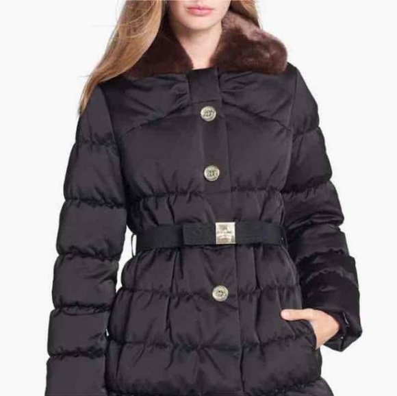 kate spade Jackets & Blazers - Kate Spade NY Belted Black Becky Puffer Down/Feather Coat, XS